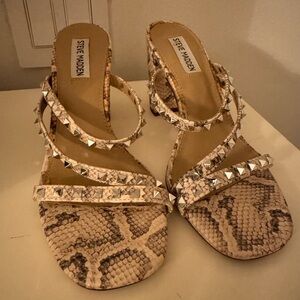 Steve Madden Studded Snake Print Heels